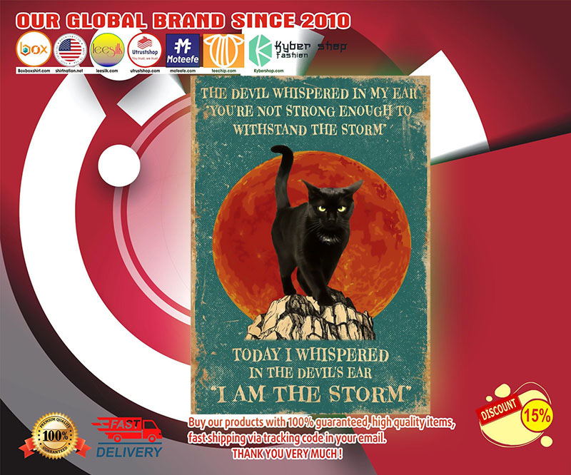 Cat The devil whispered in my ear you're not strong enough to withstand the storm poster