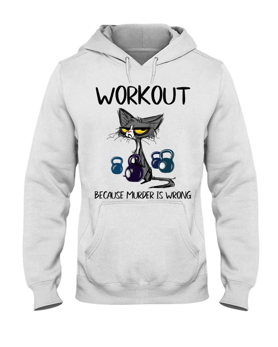 Cat Workout Because Murder is Wrong Shirt4