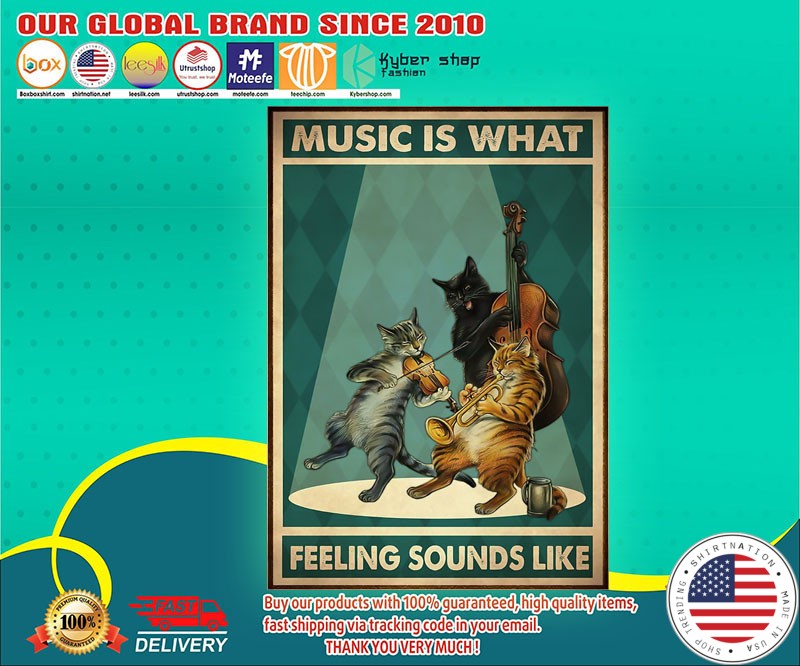 Cat music is what feeling sounds like poster