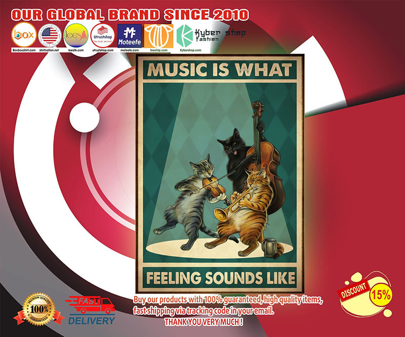 Cat music is what feeling sounds like poster