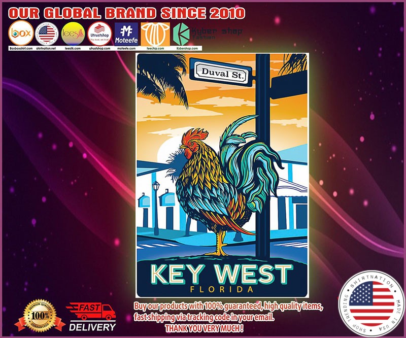 Chicken key west florida poster