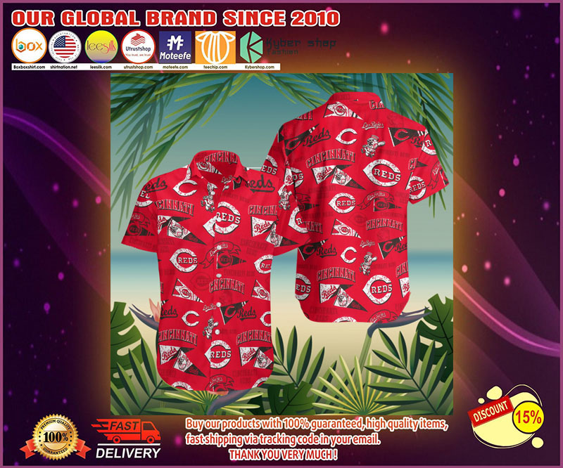 Cincinnati reds hawaiian shirt