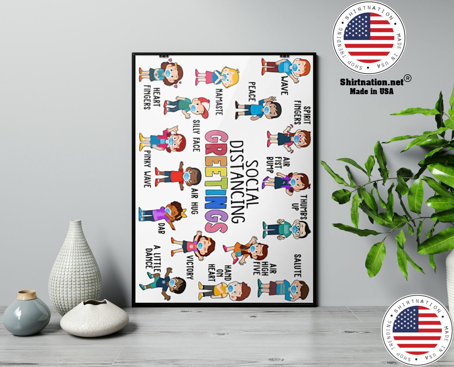 Classroom social Distancing Greetings Poster 13