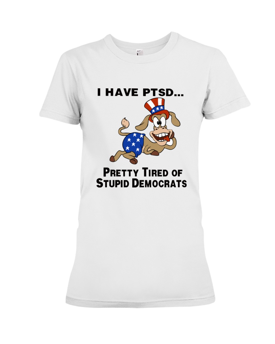 Cow I Have Ptsd Pretty Tired Of Stupid Democrats Shirt3