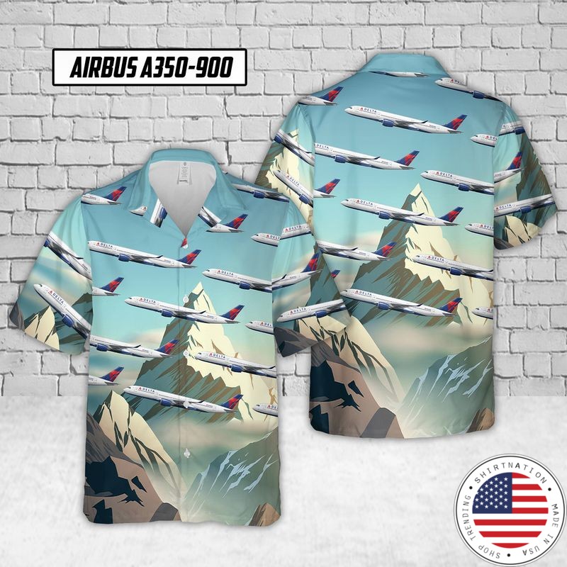 Delta Airbus Hawaiian Shirt