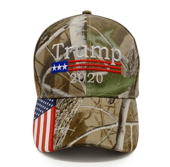 Donald Trump 2020 Hat Camo American Flag Embroidered Mossy Oak cap