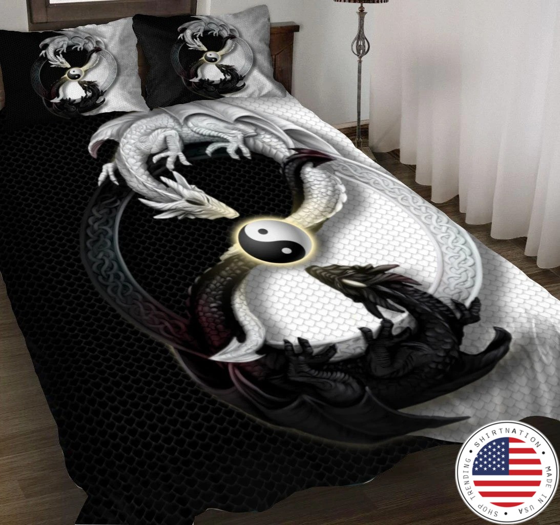 Dragon yin and yang bedding set 4