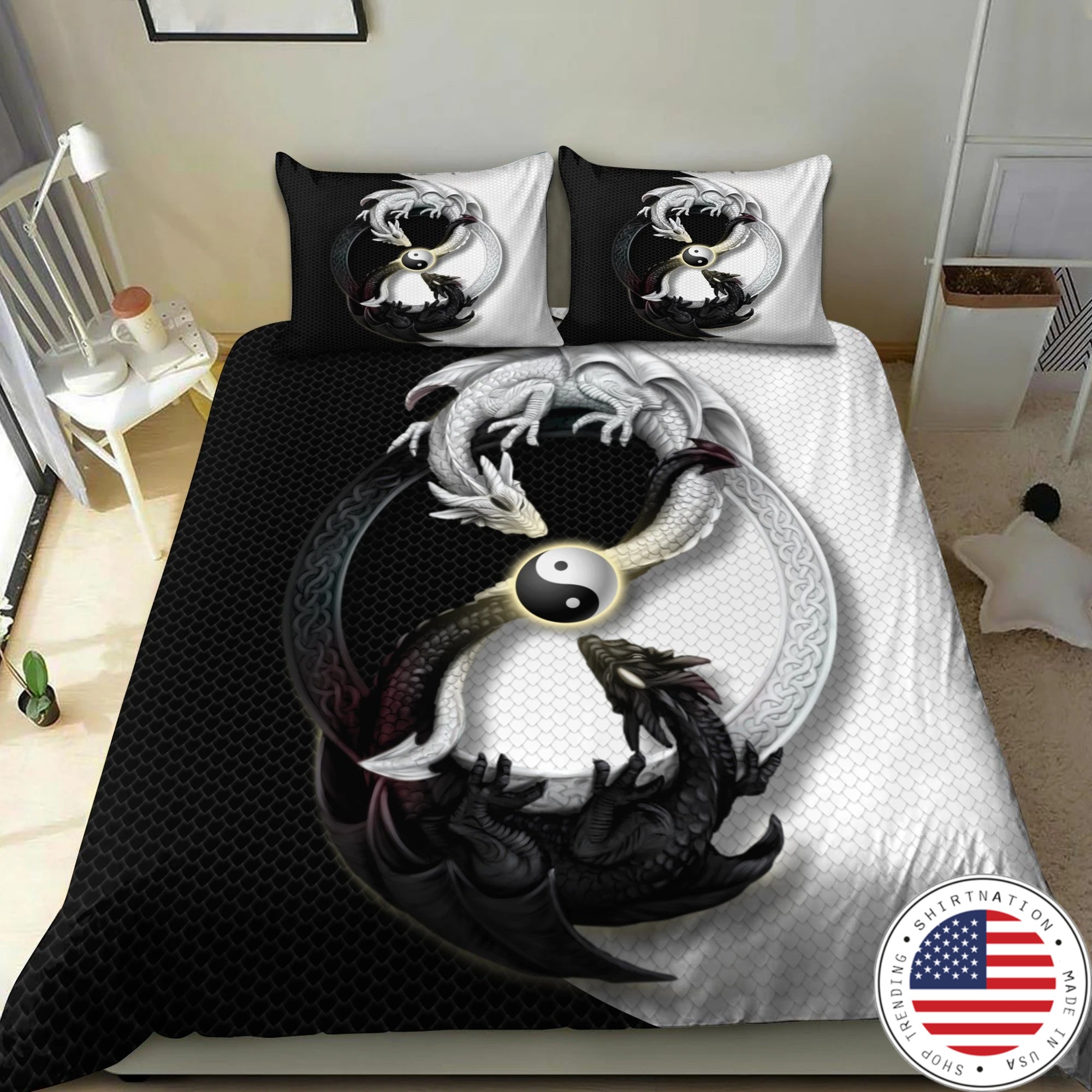 Dragon yin and yang bedding set2