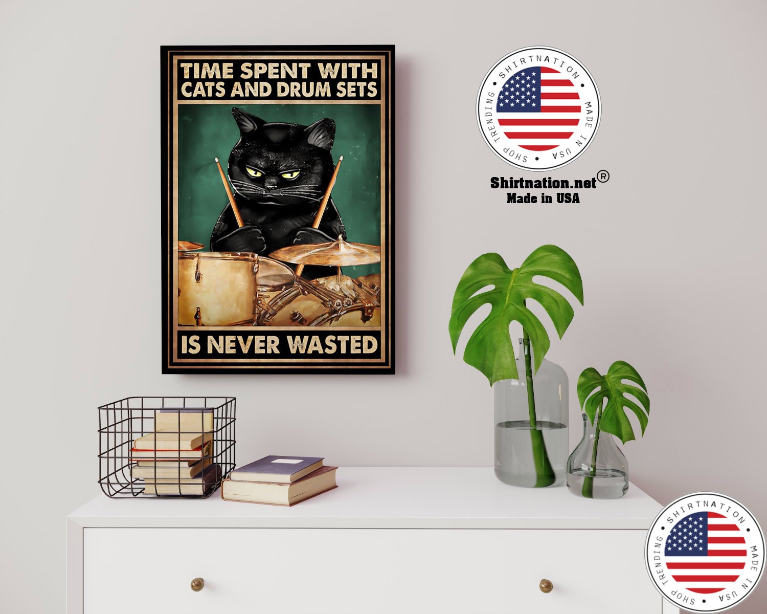 Time spent with cats and drum sets is never wasted poster 18