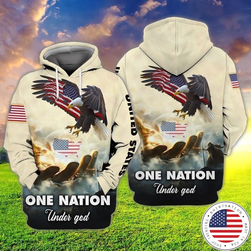 Eagle and flag american 3D hoodie 3