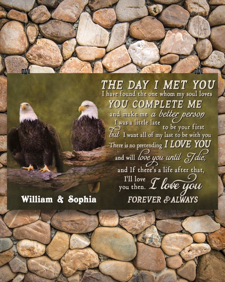 Eagles The day I met you custom name poster