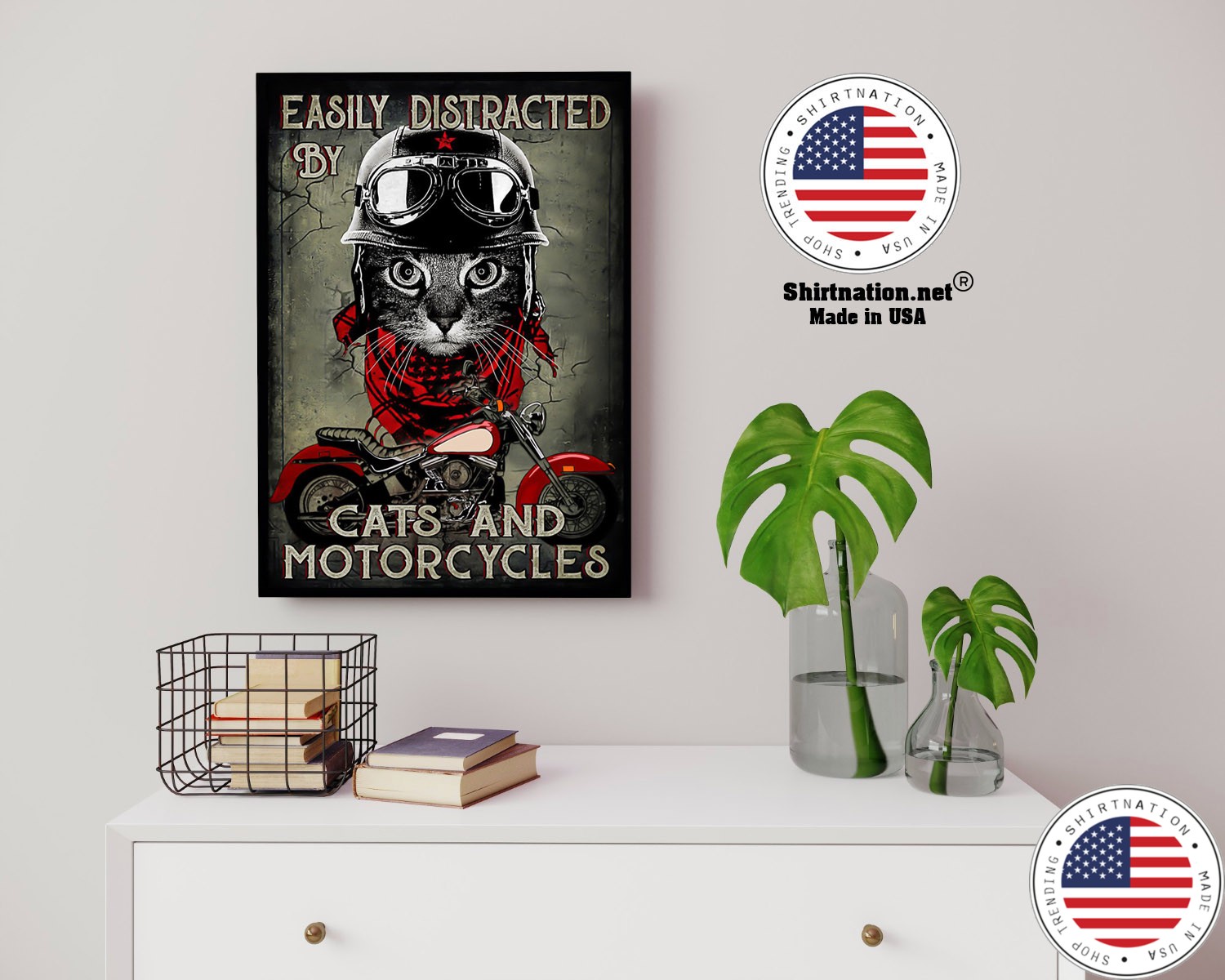Easily distracted by cats and motorcycles poster 14 1