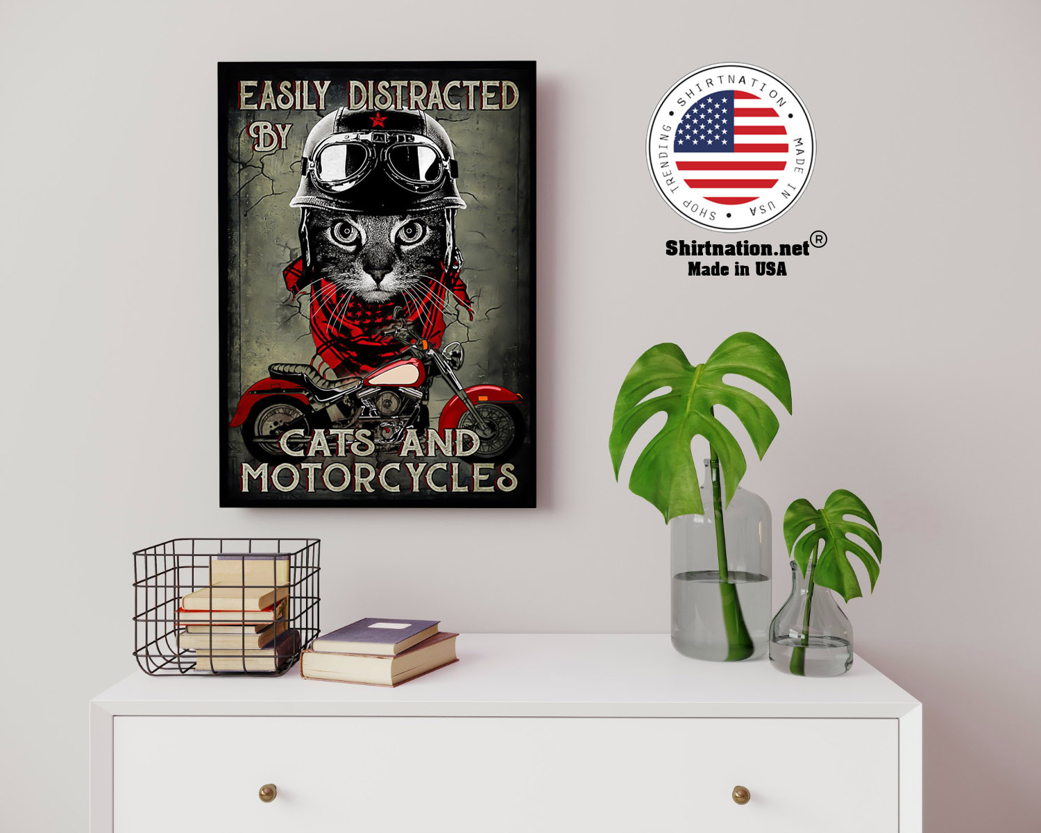 Easily distracted by cats and motorcycles poster 14