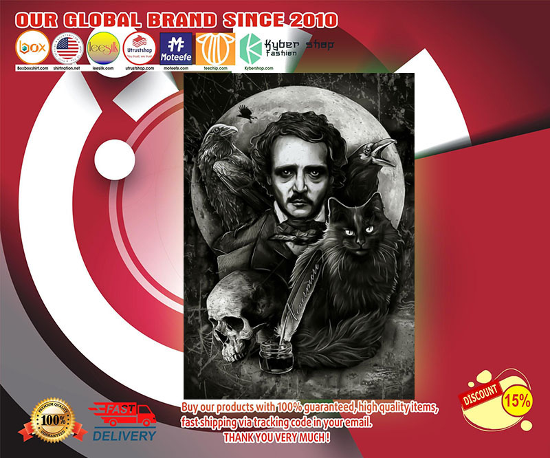 Edgar Allan Poe black cat poster