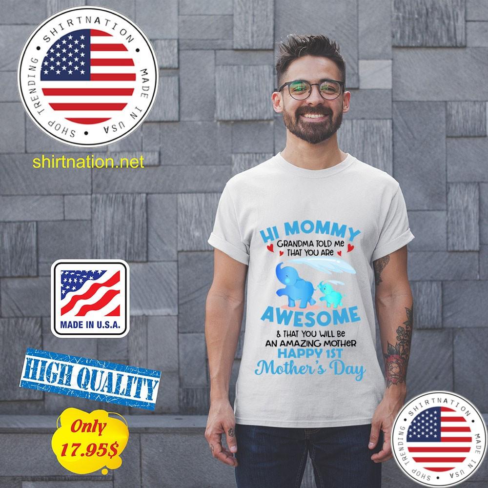 Elephant Hi mommy Grandma told me that you are awesome Shirt 11