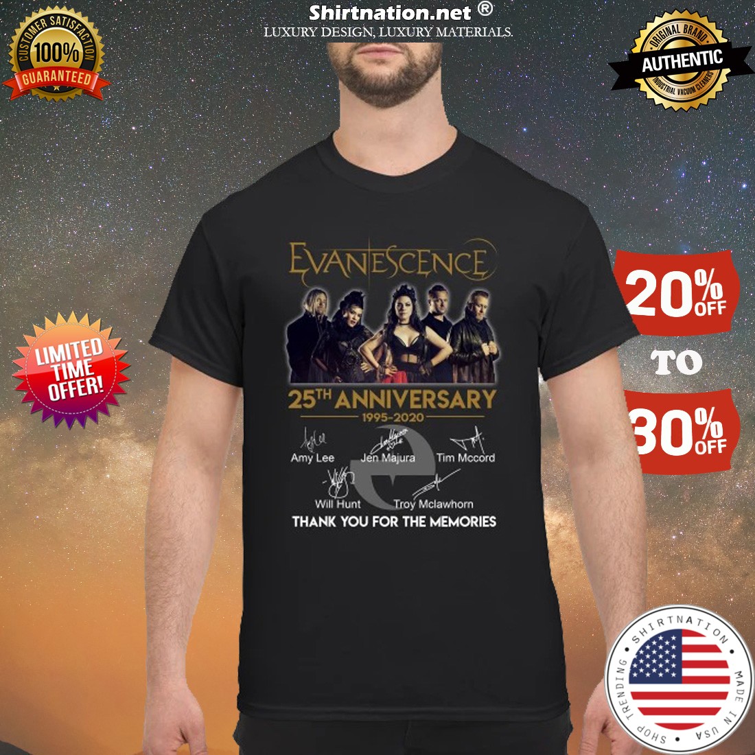 Evanescence 25th anniversary shirt