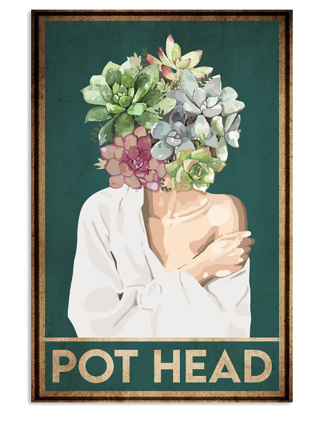 Garden pot head poster