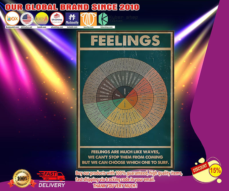 Feelings are much like waves poster