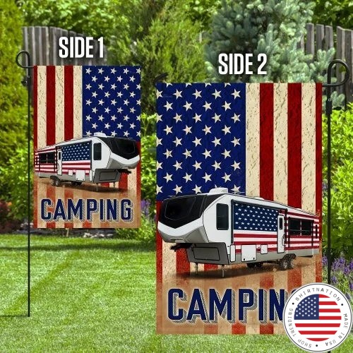 Fifth wheel camper American flag2