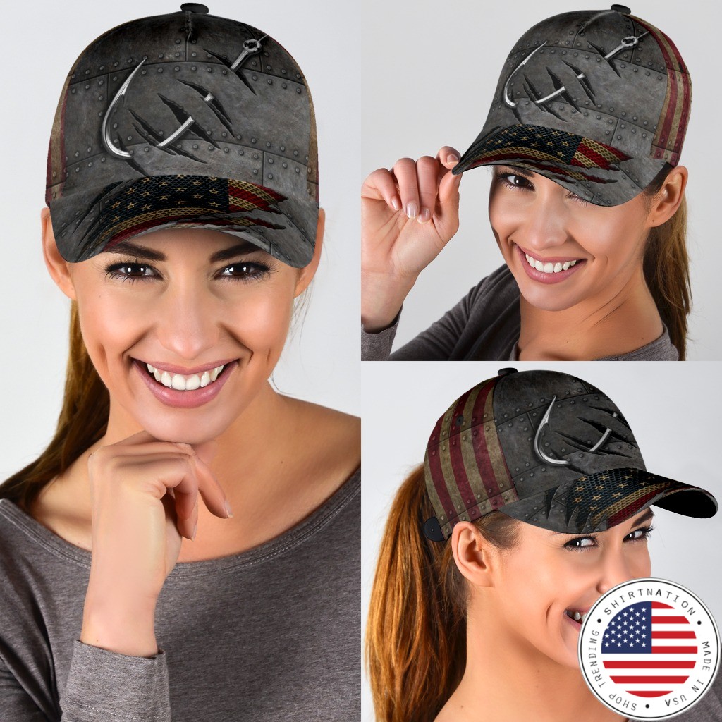 Fishing america flag cap 4