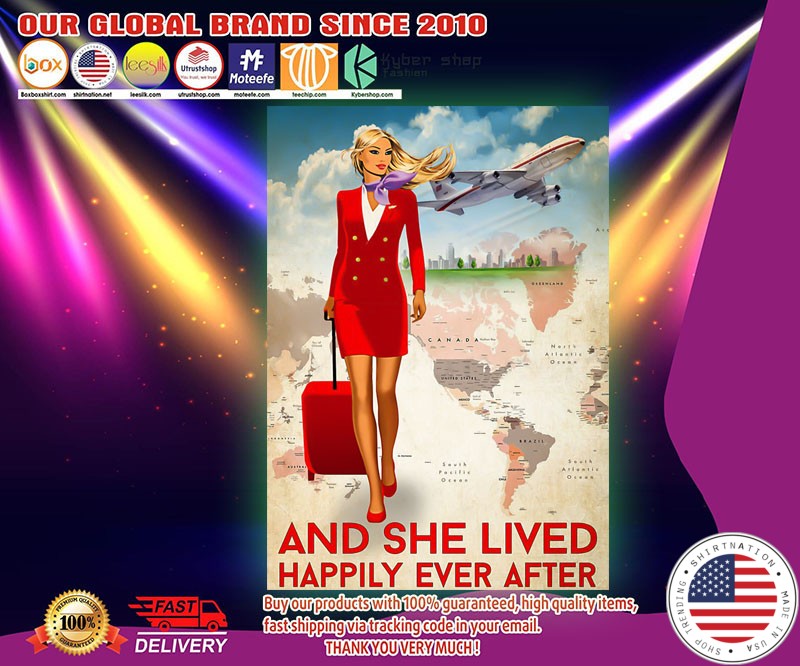 Flight attendace and she live happily ever after poster