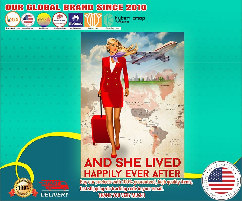 Flight attendace and she live happily ever after poster