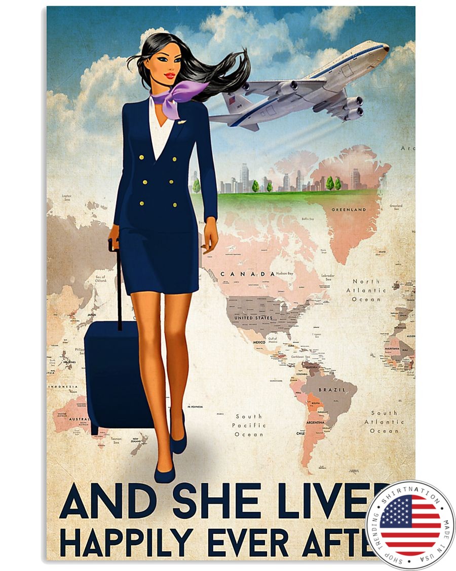 Flight attendance and she live happily ever after poster