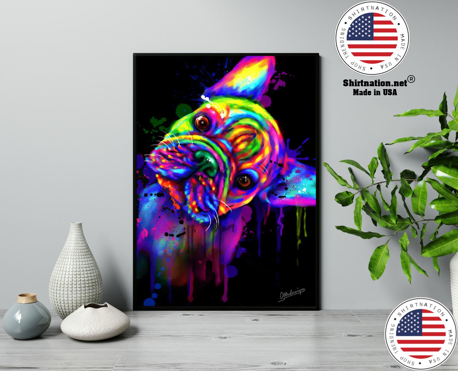 French bulldog water color poster 13