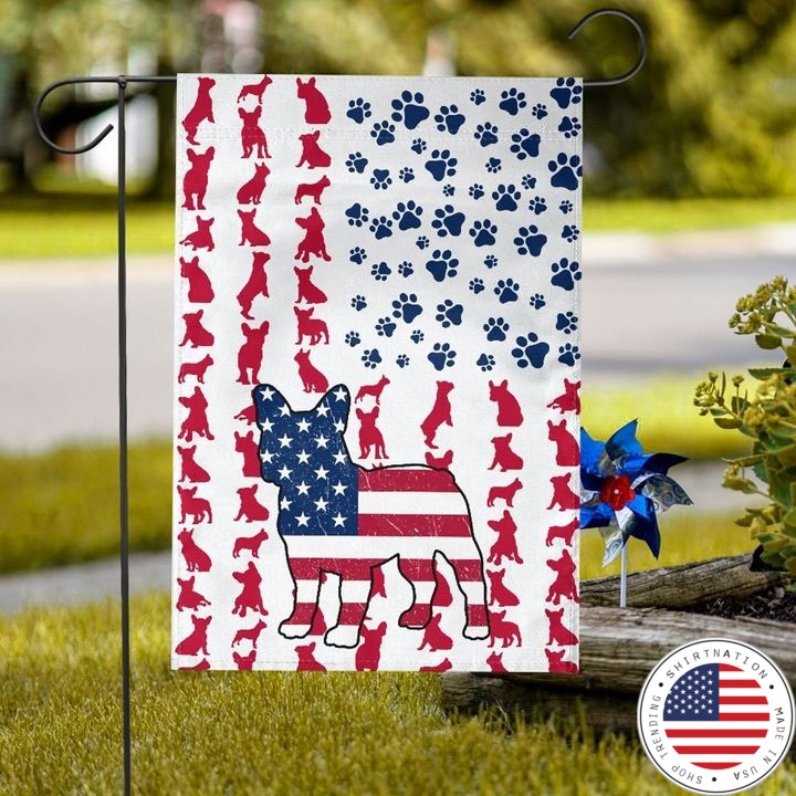 Frenchie American house flag and garden flag4