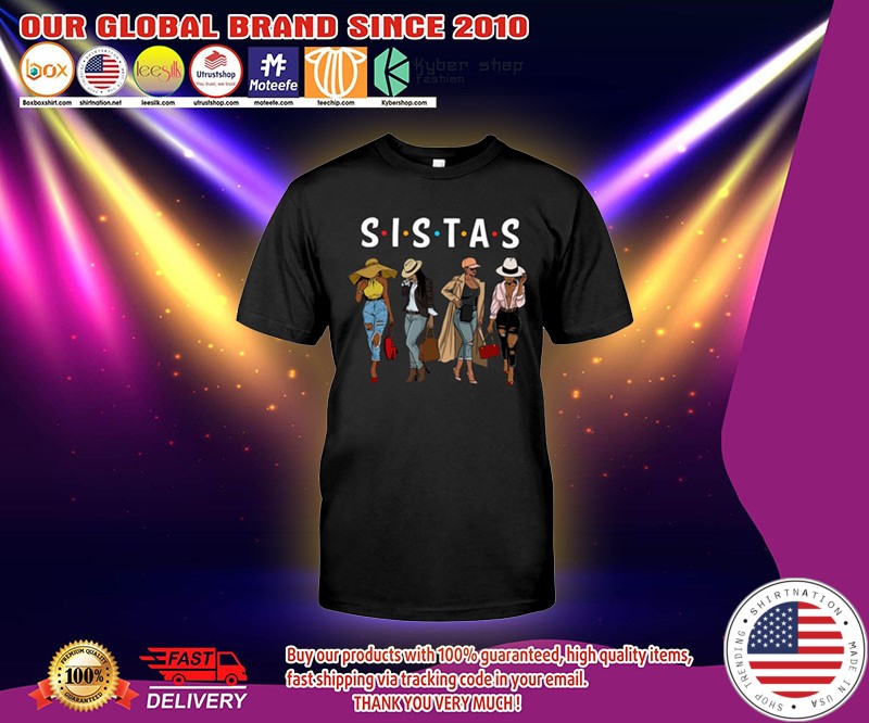Friends Sistas afro women together shirt 3
