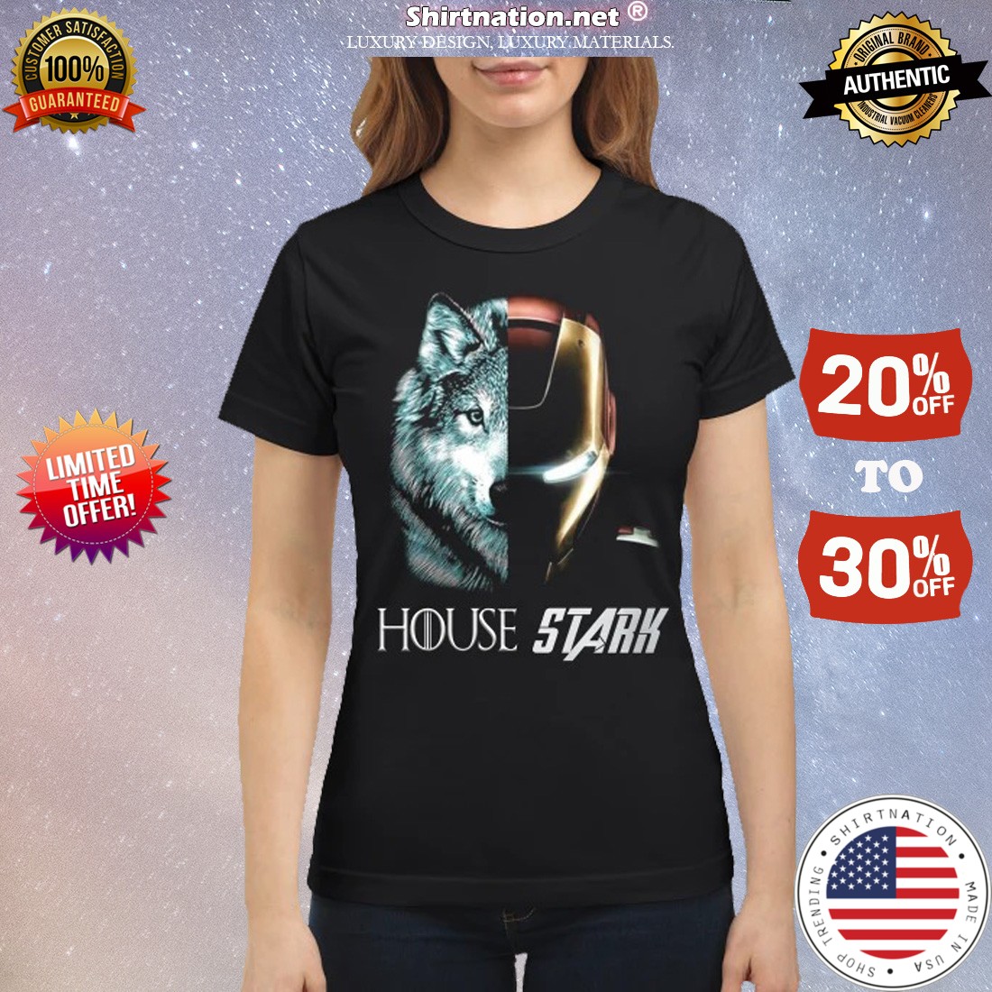 GOT house stark shirt