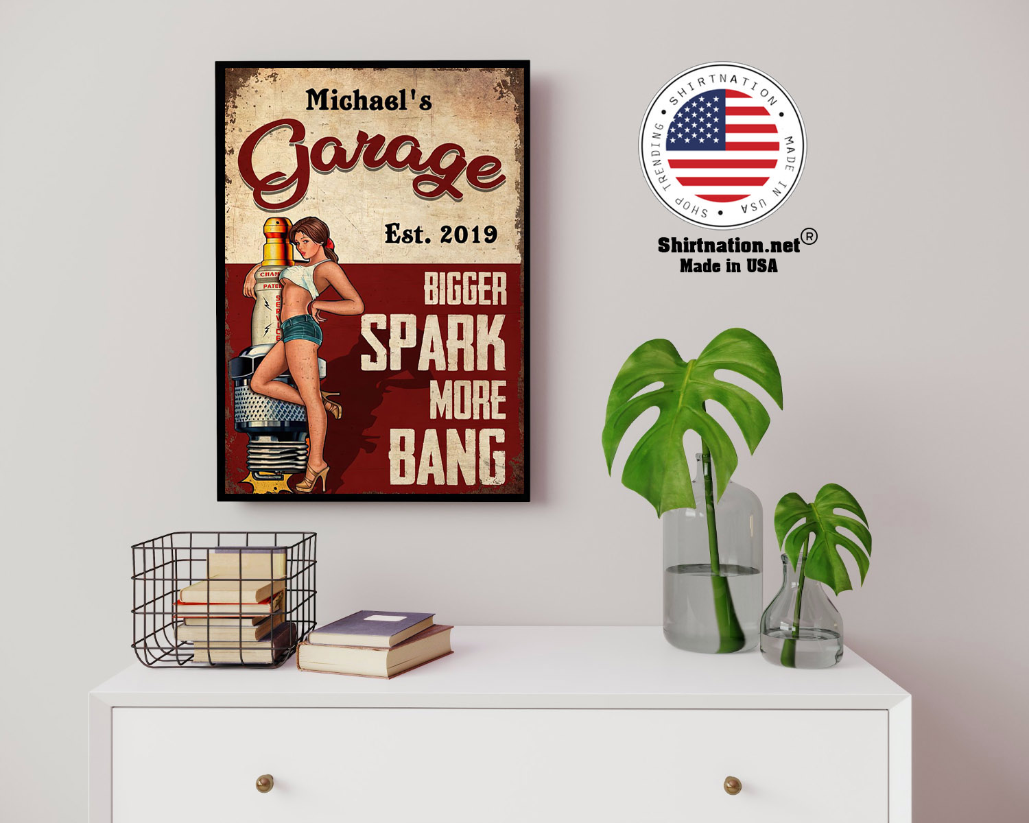 Garage bigger spark more bang poster 14