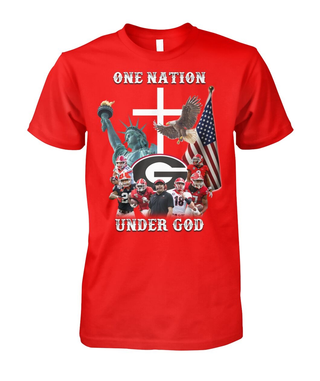Georgia Bulldogs football One nation under god shirt as