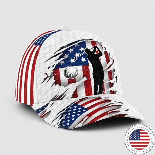 Golfer American Flag cap
