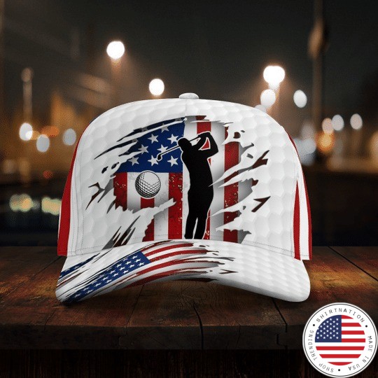 Golfer American Flag cap4
