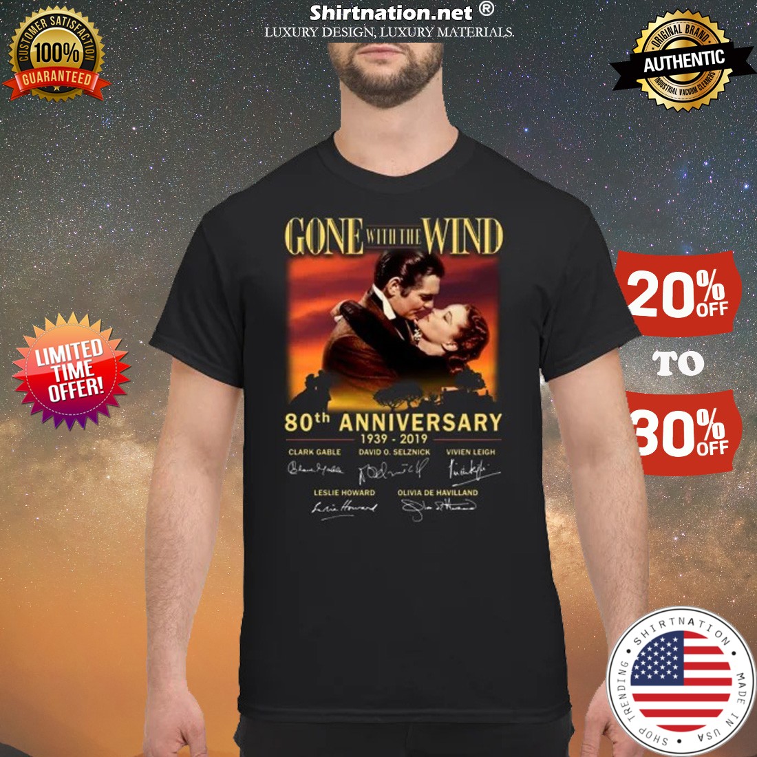 Gone of the wind 80th anniversary 1939 2019 shirt