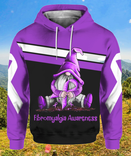 Grnomes Fibromyalgia Awareness 3d hoodie