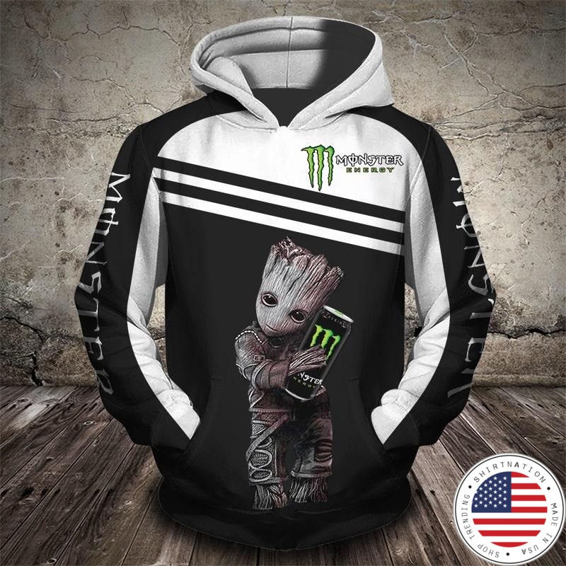 Groot monster energy 3d full print hoodie