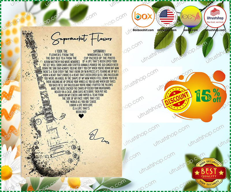 Guitar supermarket flowers lyrics poster
