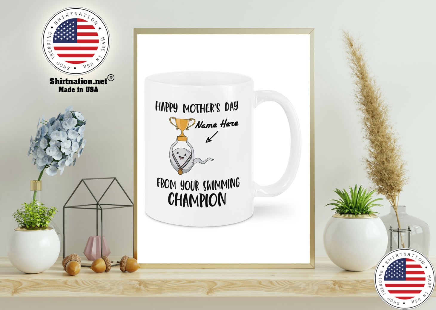 Happy Mothers DAY From Your Swimming Champion custom personalized name Mug 11