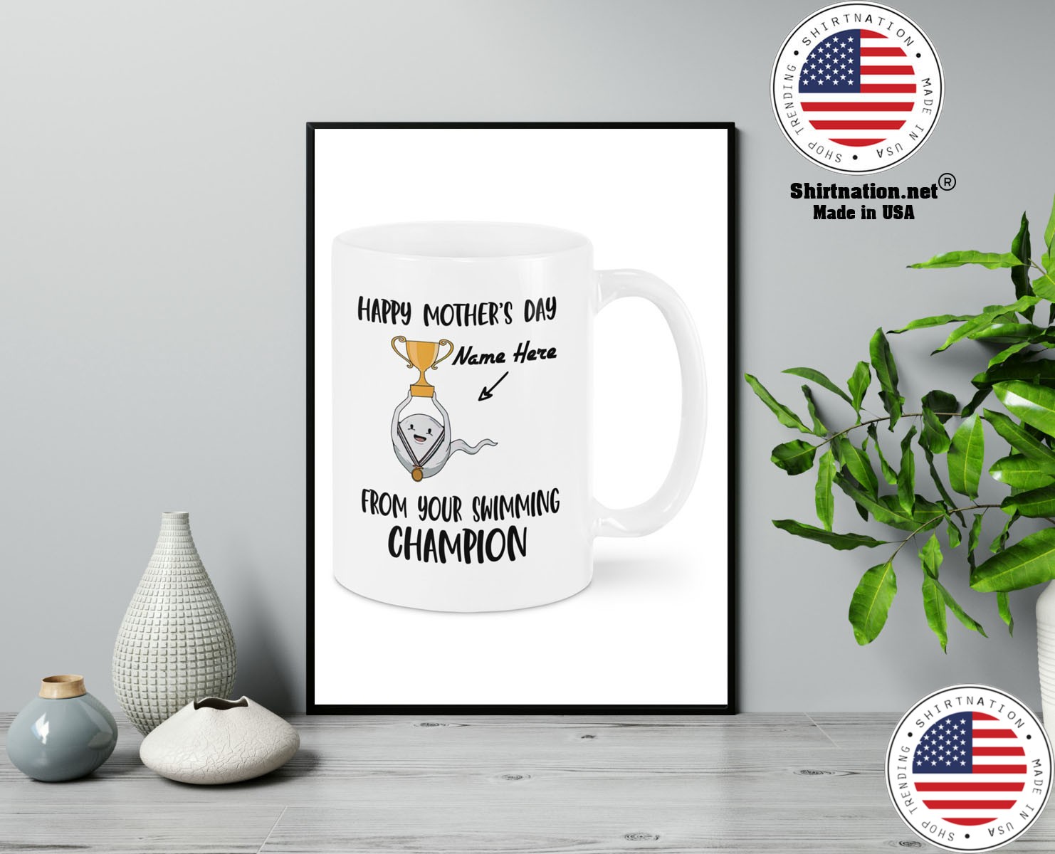 Happy Mothers DAY From Your Swimming Champion custom personalized name Mug 13