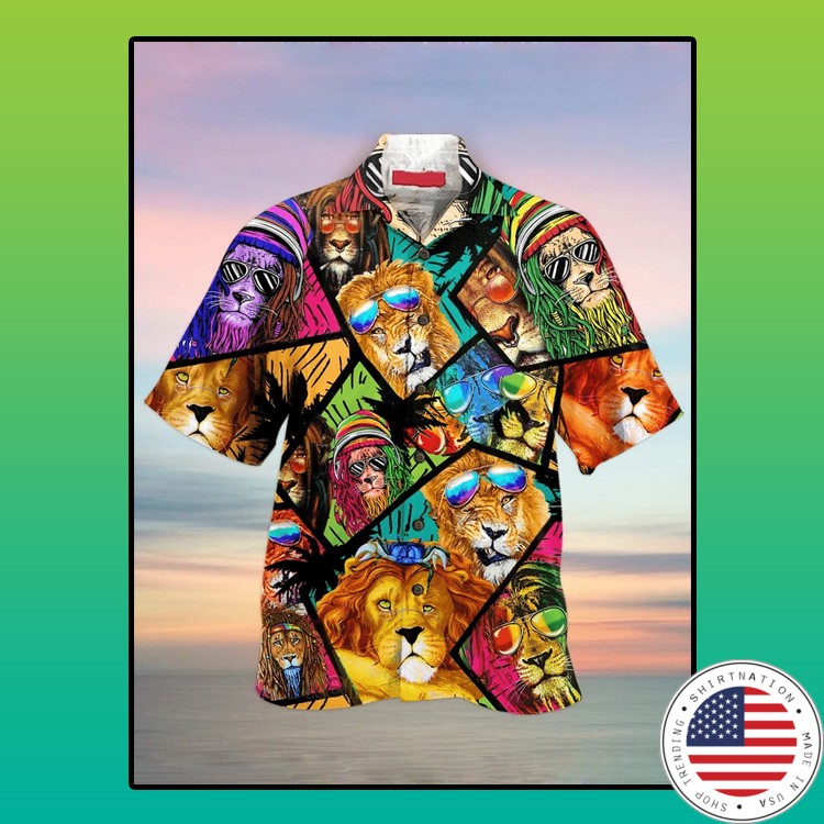 Hippie Lion hawaiian shirt