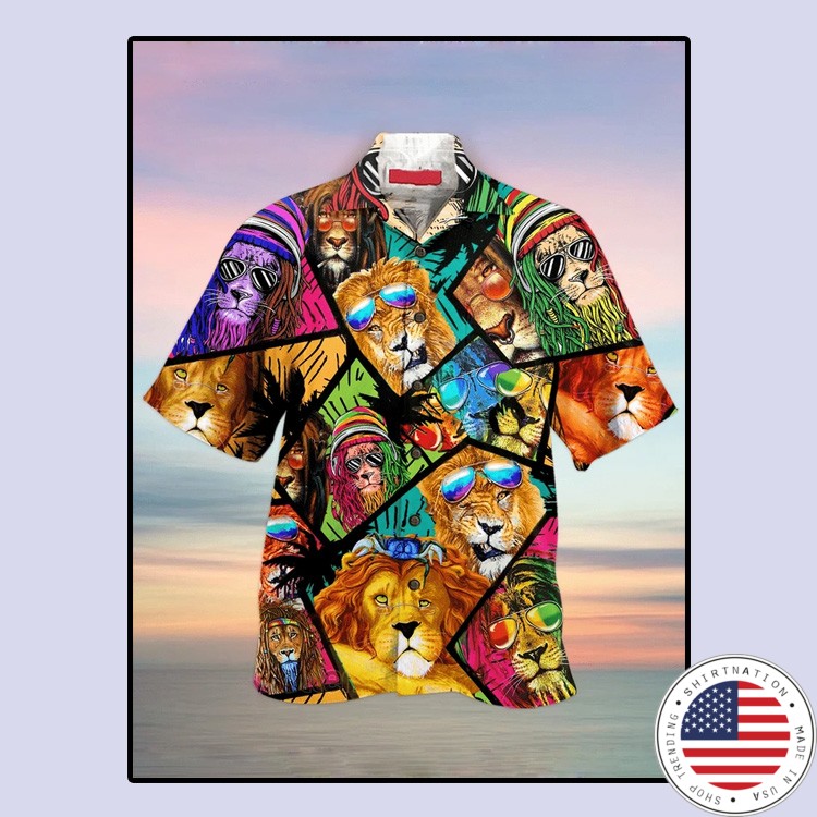 Hippie Lion hawaiian shirt1