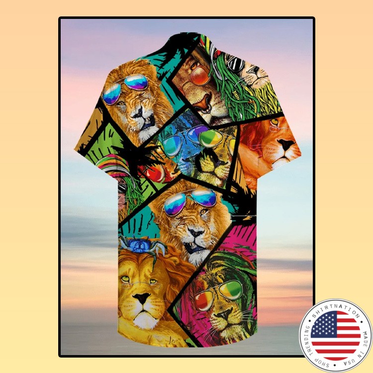 Hippie Lion hawaiian shirt3