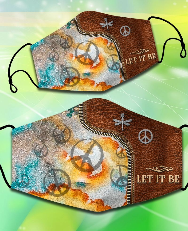 Hippie Peace Let it be facemask