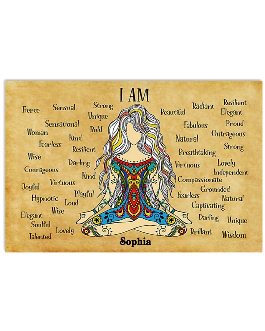 Hippie girl I am custom name poster