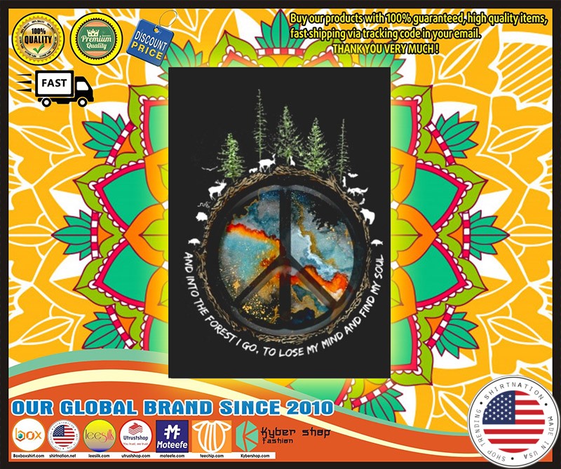 Hippie peace and into the forest I go stickers 4