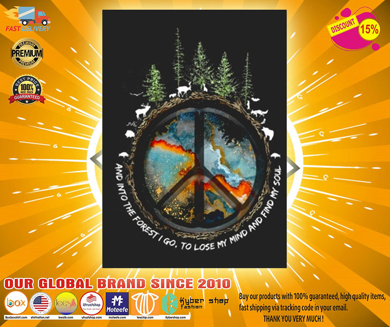 Hippie peace and into the forest I go stickers2