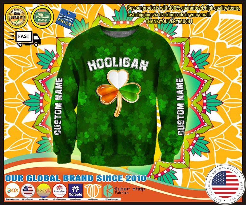 Hooligan Irish custom name 3D hoodie 2