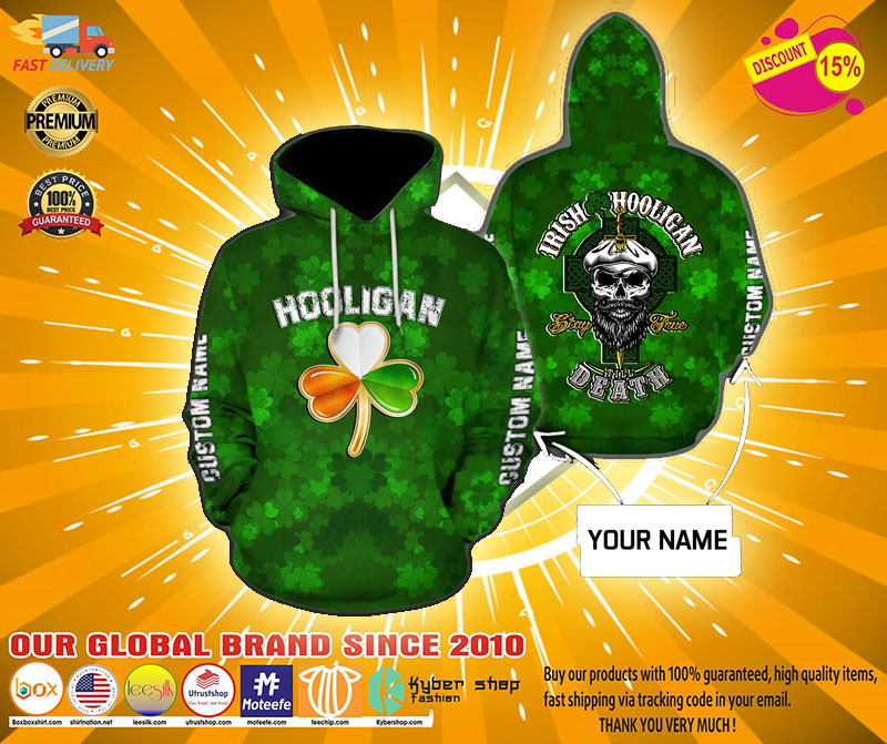 Hooligan Irish custom name 3D hoodie2